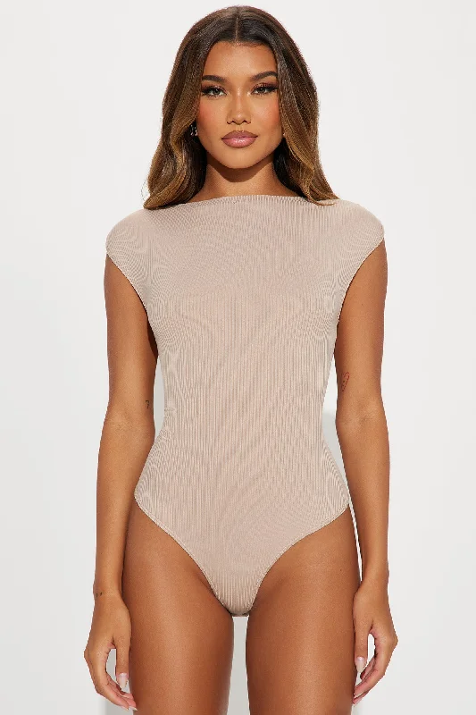 Mariella Ribbed Bodysuit - Taupe