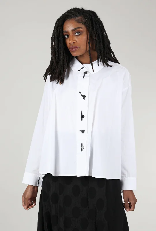 Button-Hole Blouse, White