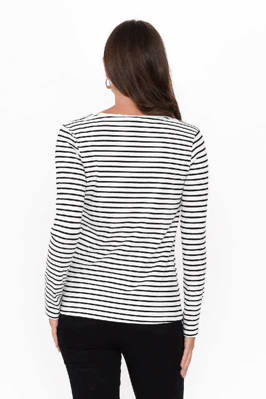 newport-black-stripe-cotton-top