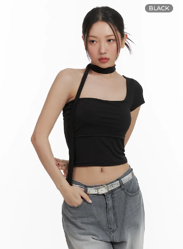 one-shoulder-crop-tee-with-thin-scarf-ca416