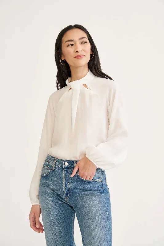 Papillon Cottonseed Cupro Blouse - Ivory