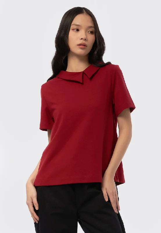 Peterpan Collar Short Sleeve Blouse