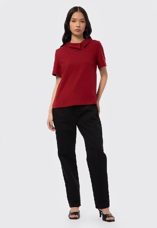 peterpan-collar-short-sleeve-blouse-24g041-dark-red