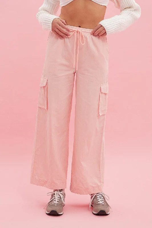 pink-cargo-pant-wide-leg-elastic-waist-cotton-twill-bt9249-81mb