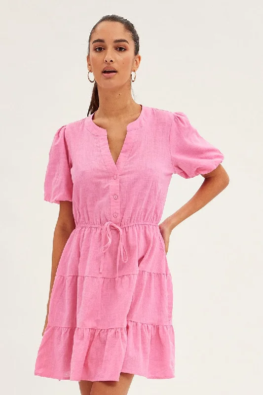 pink-shirt-dress-short-sleeve-v-neck-tiered-dd25780-47rb