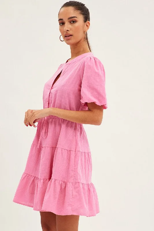 pink-shirt-dress-short-sleeve-v-neck-tiered-dd25780-47rb