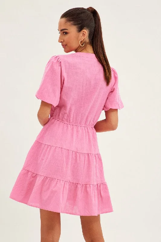 pink-shirt-dress-short-sleeve-v-neck-tiered-dd25780-47rb