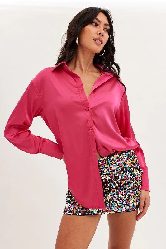 pink-shirt-long-sleeve-collared-longline-satin-wc2470ax-33w