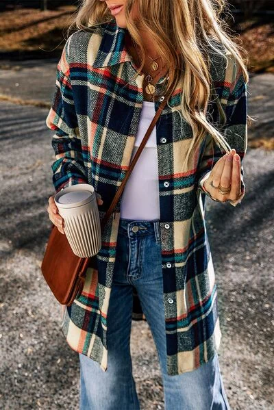 plaid-button-up-long-sleeve-slit-shacket