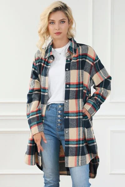 plaid-button-up-long-sleeve-slit-shacket