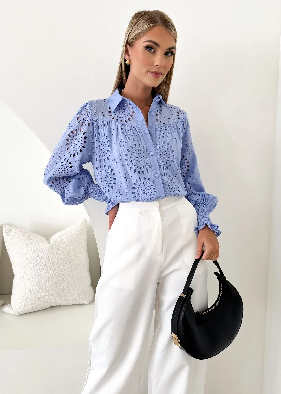 Pressla Shirt - Periwinkle Anglaise