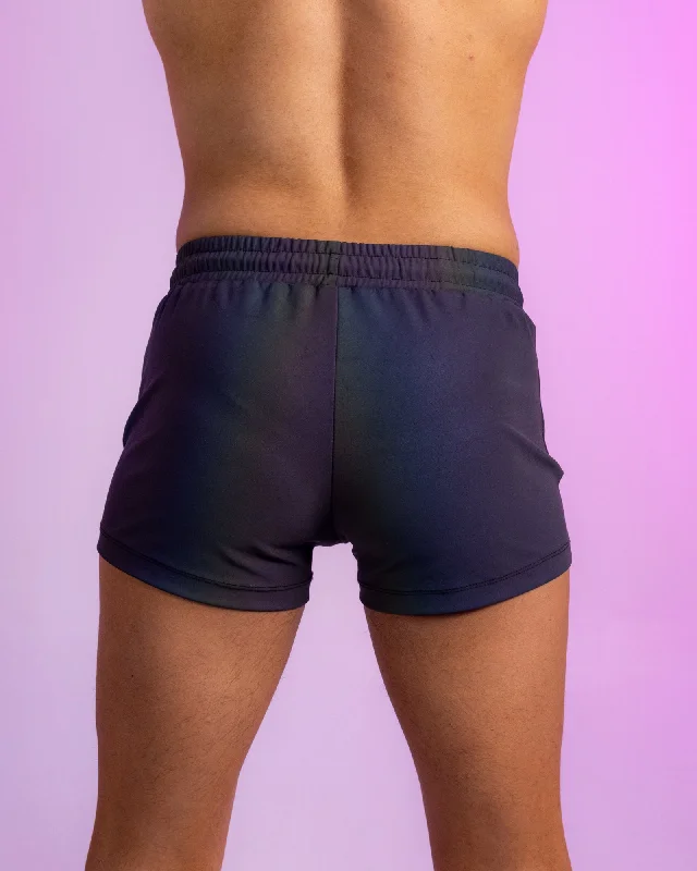 rainbow-reflective-drawstring-shorts