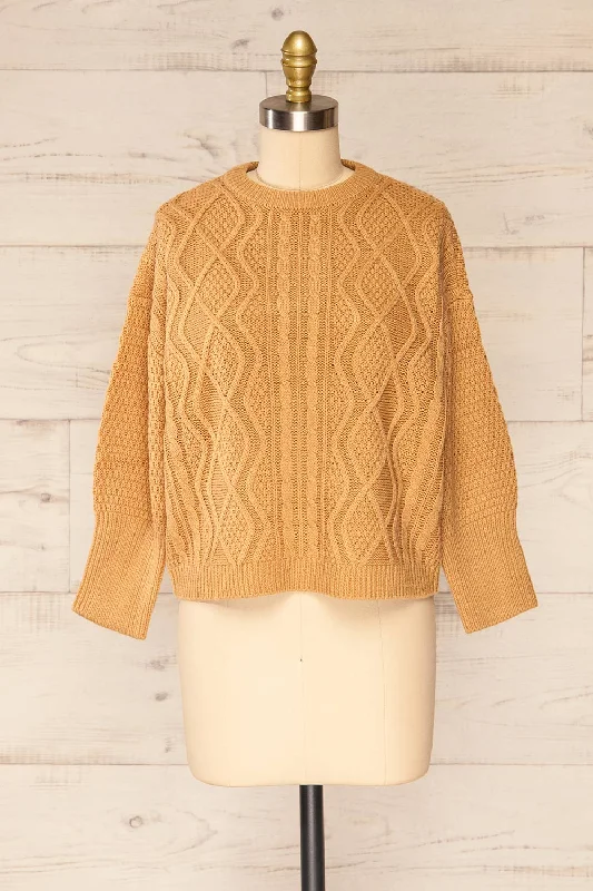 Randers Tan | Knitted Sweater with 3/4 Sleeves