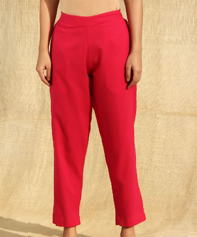 red-handwoven-cotton-slub-pant