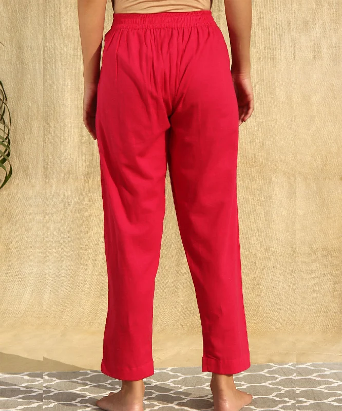 red-handwoven-cotton-slub-pant