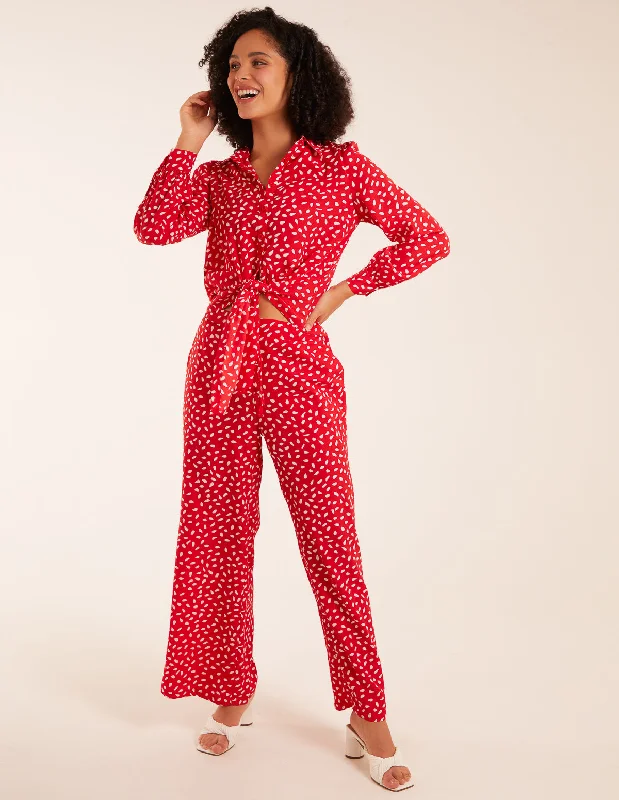 Polka Dot Oversized Shirt & Trouser Set