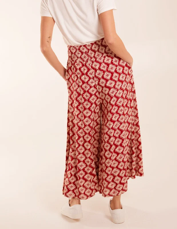 red-shirred-waist-wide-leg-aztec-trouser