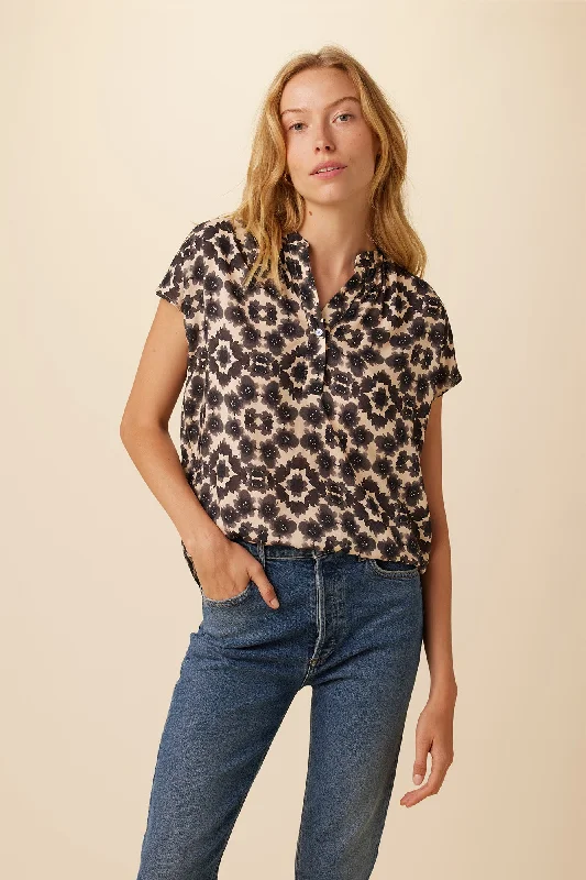 Renata Ecovero Blouse - Ink Flower