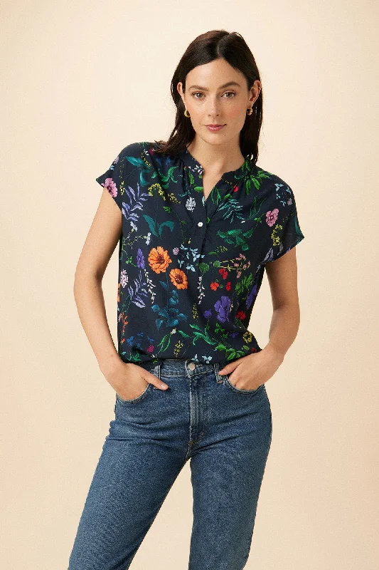 Renata Ecovero Blouse - Stella Floral Navy