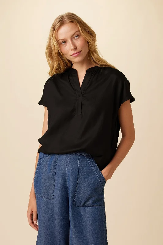 Renata Tencel Blouse - Black