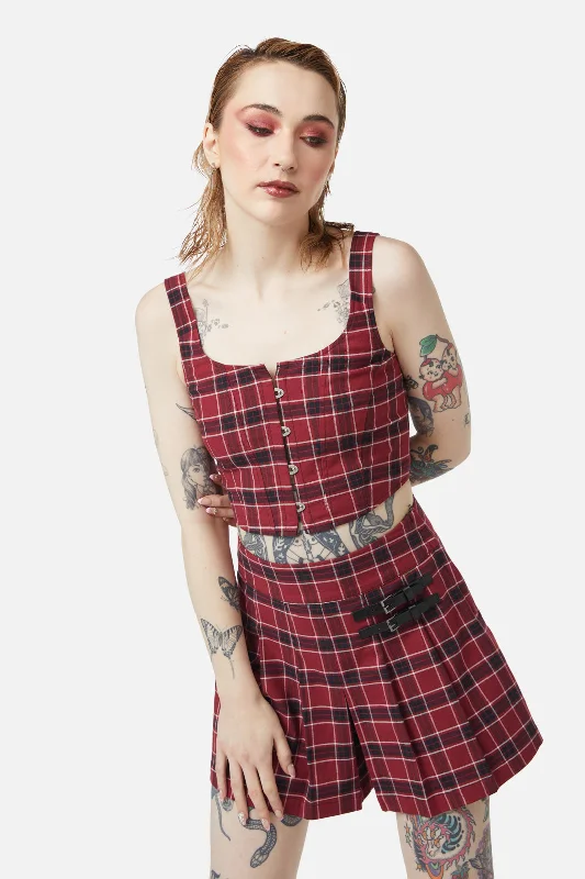 Revenge Tartan Corset Top