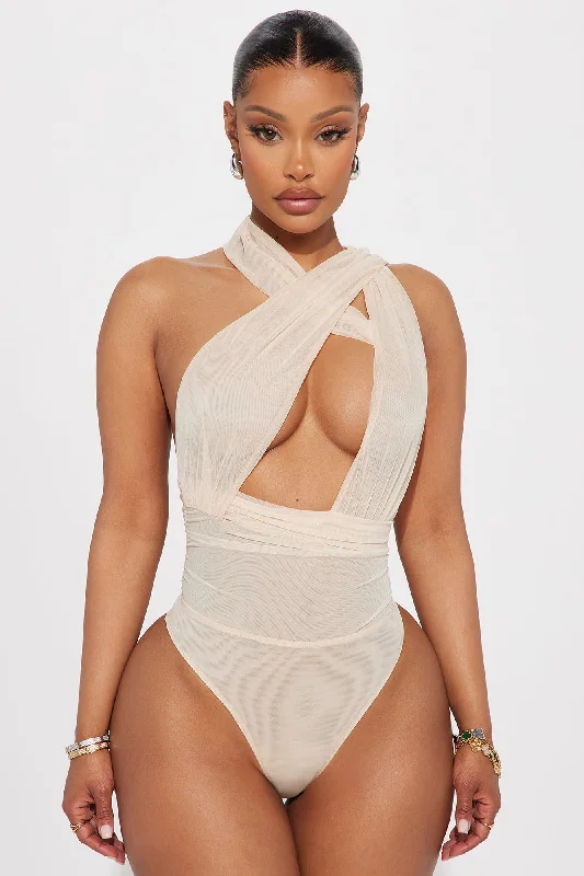 Rich Taste Mesh Bodysuit - Cream