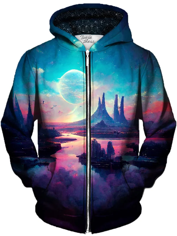 Scintillating Balance Unisex Zip-Up Hoodie