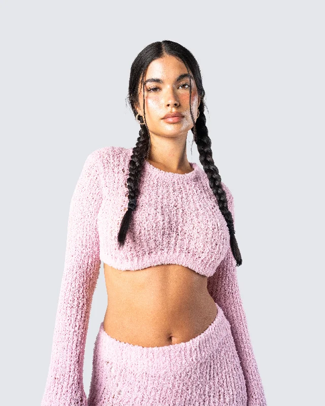 senga-pink-cropped-sweater-top