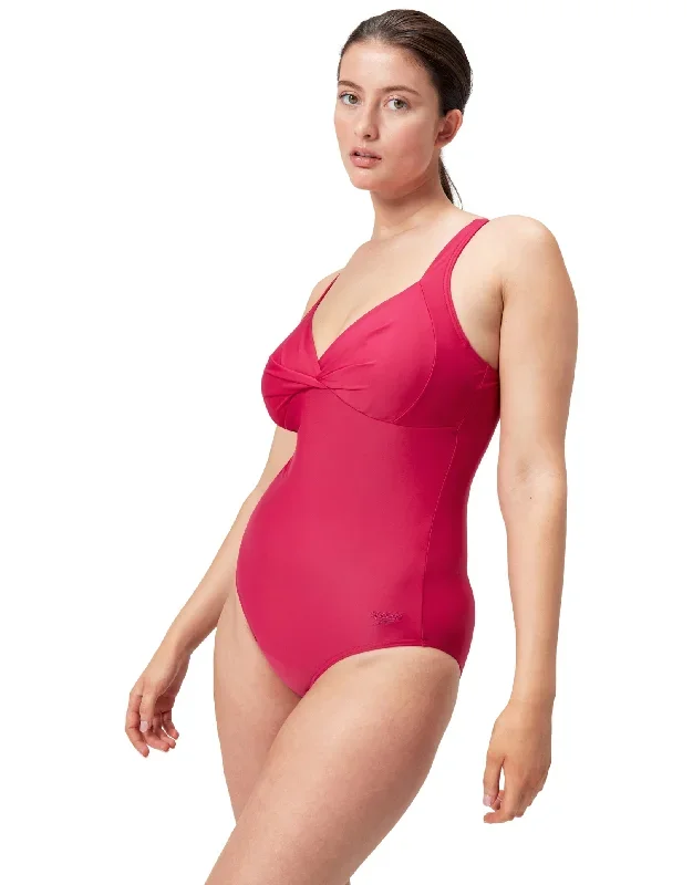 shaping-cross-knot-swimsuit-magenta