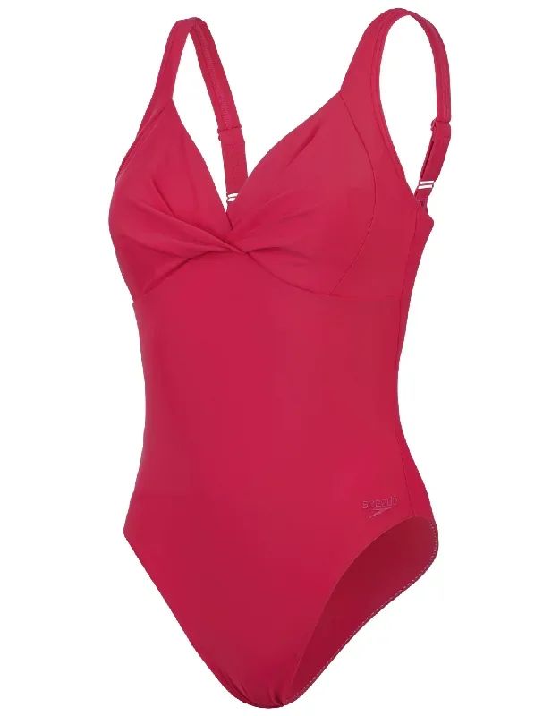 shaping-cross-knot-swimsuit-magenta