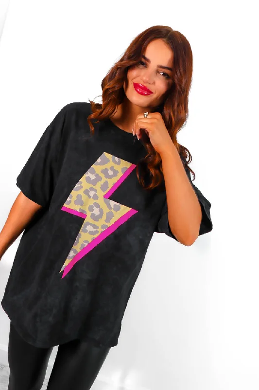 shes-so-striking-black-acid-wash-leopard-neon-pink-lightning-bolt-t-shirt