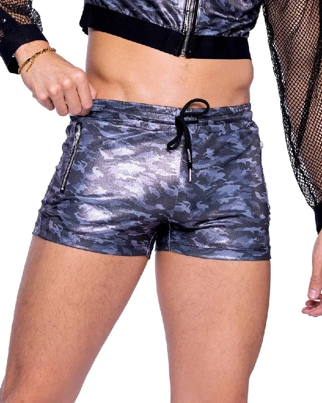 Shimmer Camo Drawstring Shorts