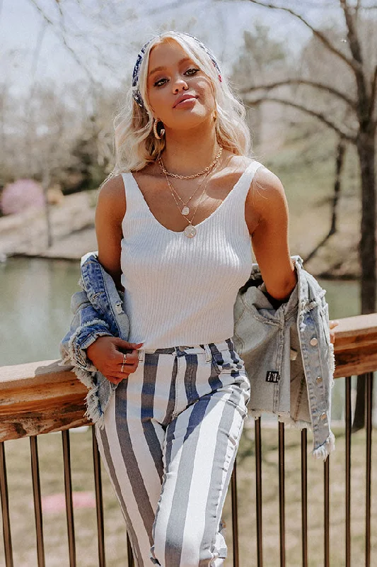 Shore Meetup Crop Top In White