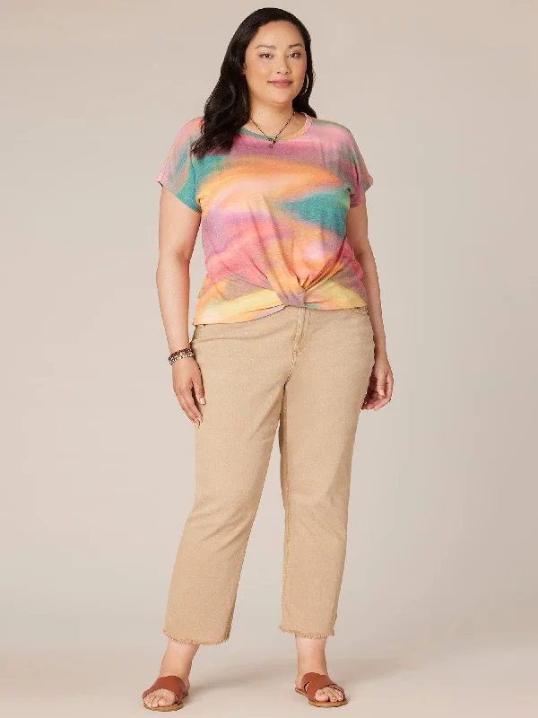 short-sleeve-scoop-neck-ombre-print-twist-front-hem-plus-size-knit-top-w3m7223e