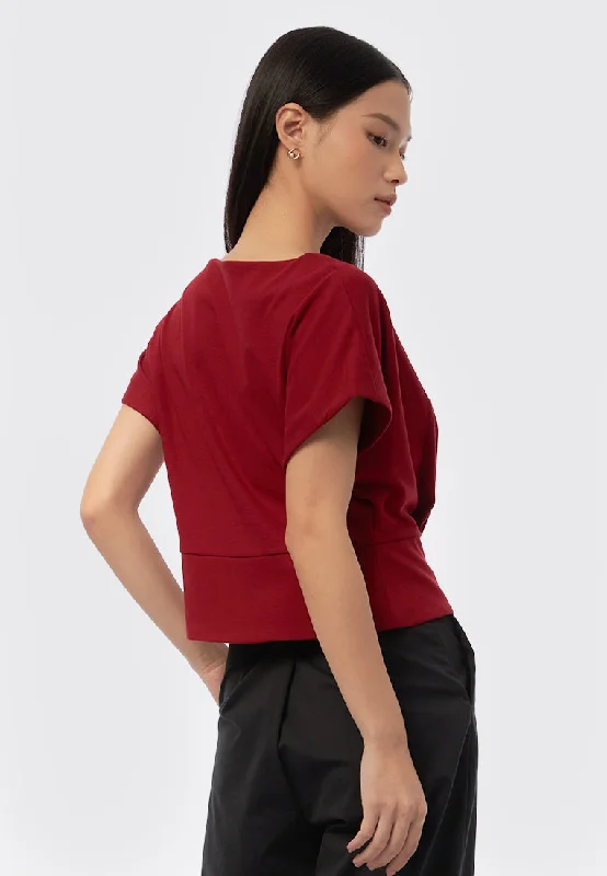 short-sleeves-blouse-with-drapery-24g043-dark-red