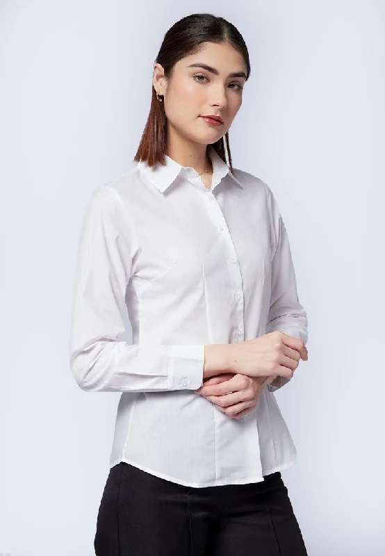 Slim Fit Long Sleeve Blouse