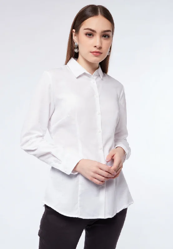 Slim Fit Long Sleeve Blouse