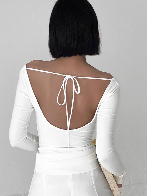 solid-tied-open-back-long-sleeve-slinky-top