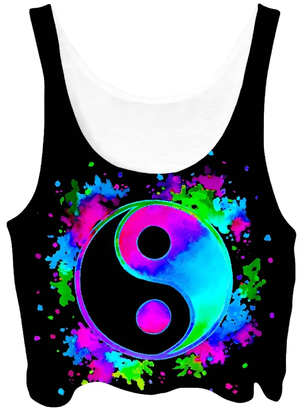 Splatter Yin Yang 3 Crop Top