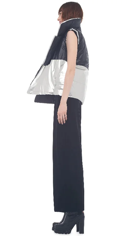 spliced-reversible-sleeveless-sleeping-bag-vest-black-silver-st3214nr613912