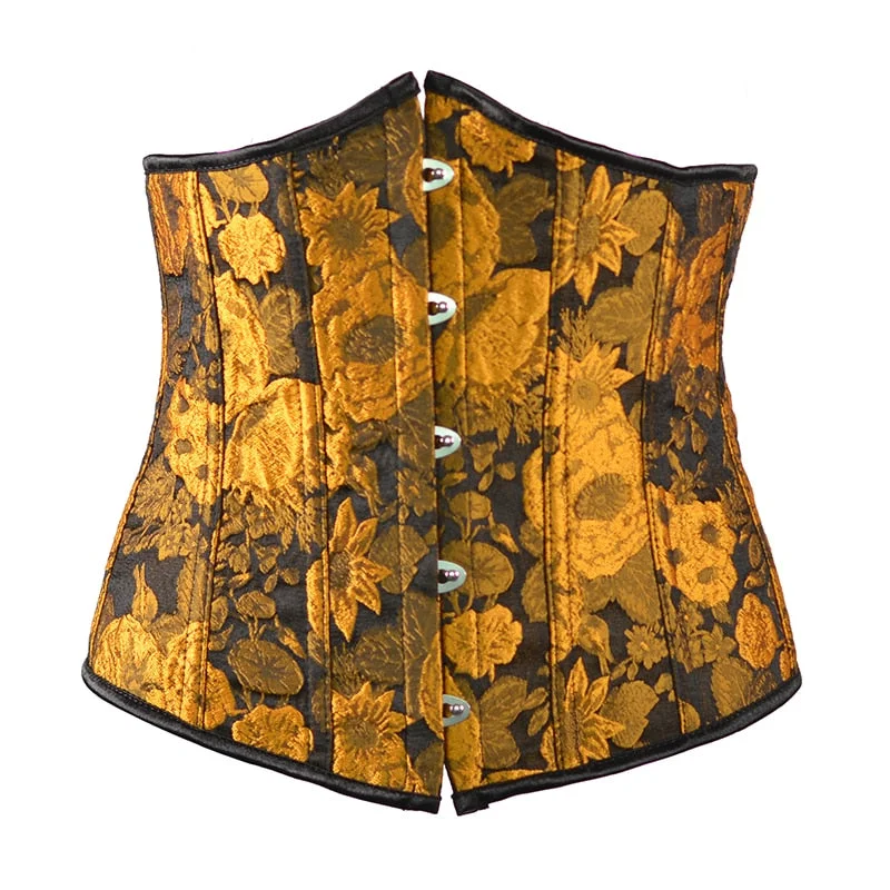 Steampunk sunflower underbust corset