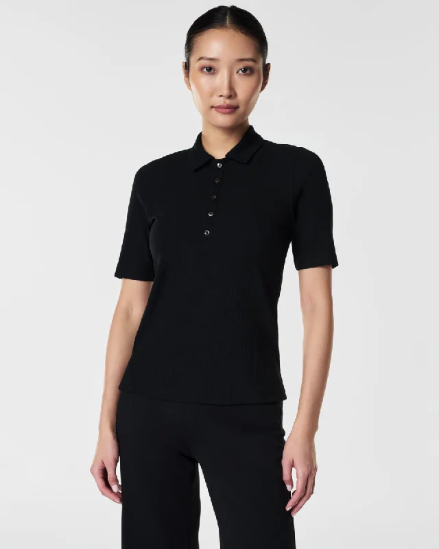 stretch-rib-polo-top