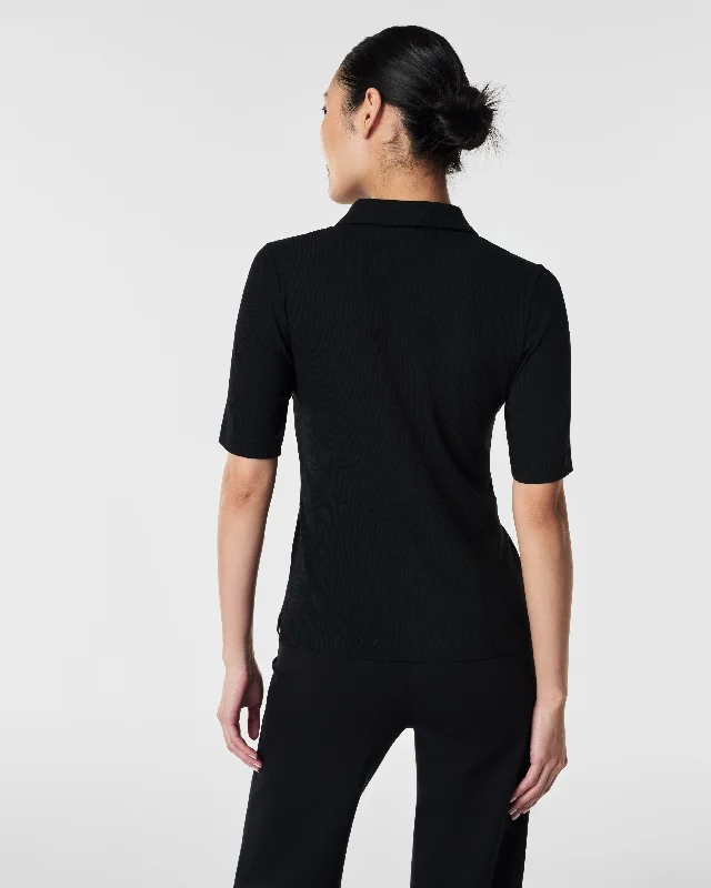 stretch-rib-polo-top