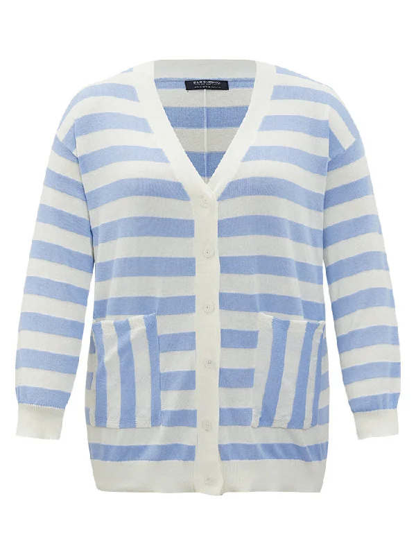 striped-button-down-patched-pocket-cardigan