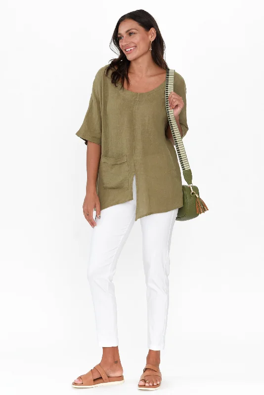 sura-khaki-linen-top