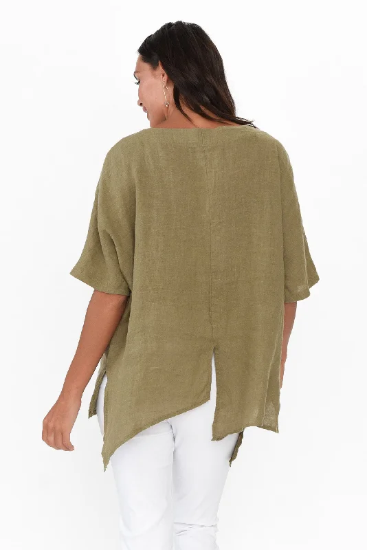 sura-khaki-linen-top