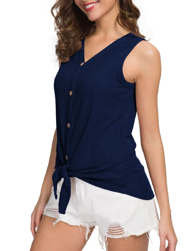 tied-v-neck-tank