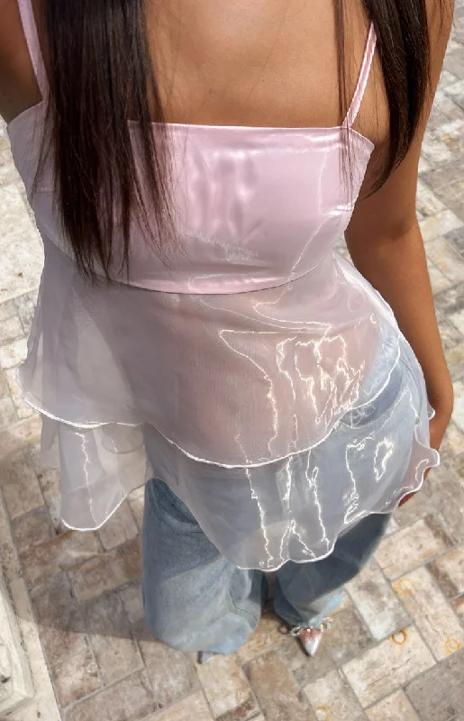 Tinley Pink Tulle Top