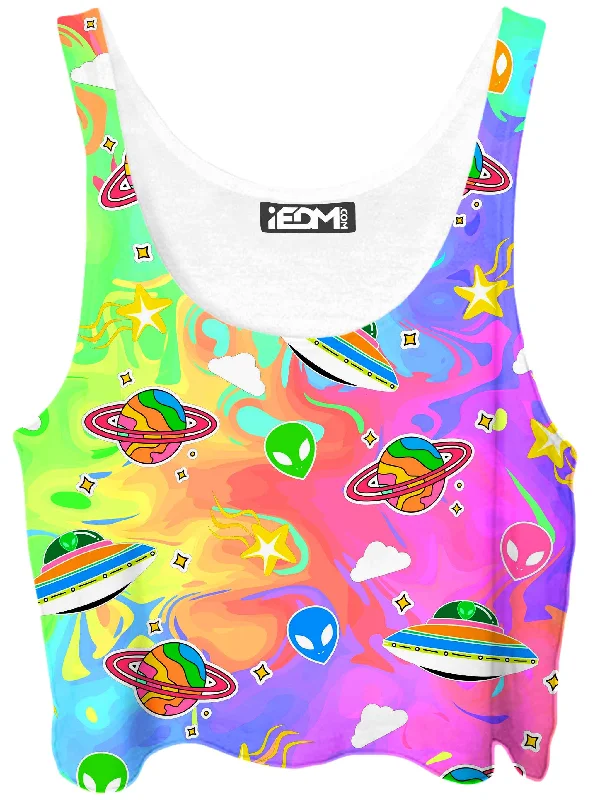 Trippy Alien Invasion Crop Top