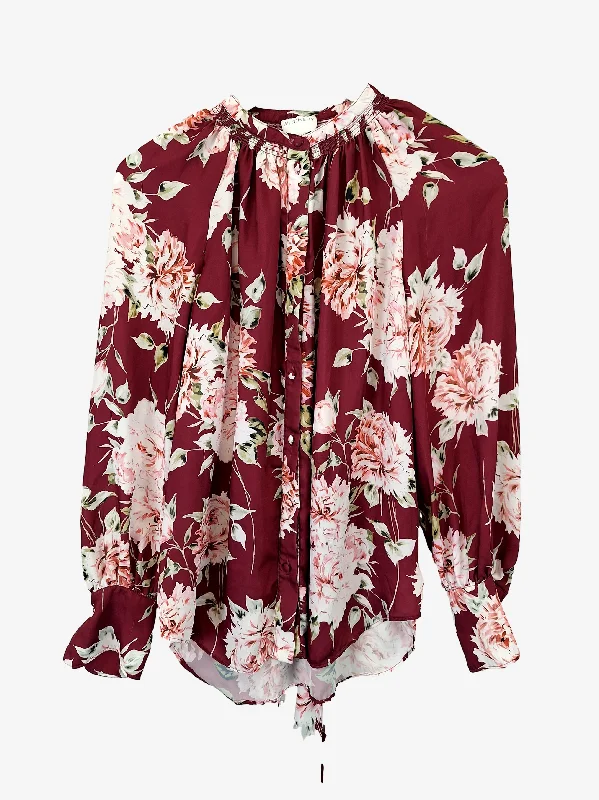 Witchery Essential Floral Satin Top Size 8